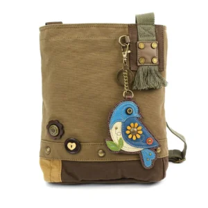 Patch Crossbody - Blue Bird - olive