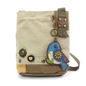 Patch Crossbody - Blue Bird - sand