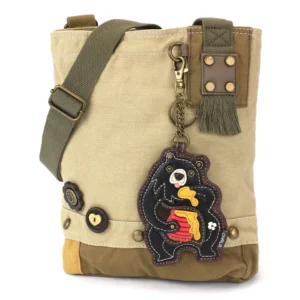 Patch Crossbody - Black Bear - sand