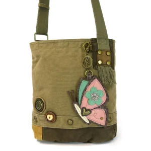 Patch Crossbody - Butterfly - dark olive