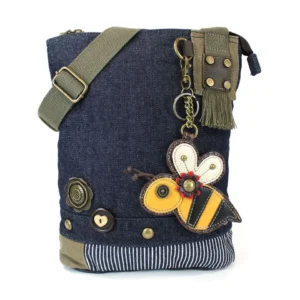 Patch Crossbody - Bee - denim