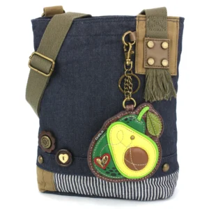 Patch Crossbody - Avocado - denim