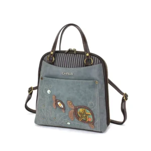 Convertible Backpack Purse - Turtle - indigo