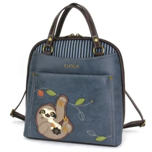 Convertible Backpack Purse - Sloth - blue