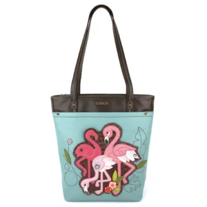 Deluxe Everyday Tote - Flamingo - blue