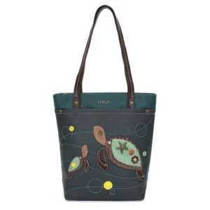Deluxe Everyday Tote - Turtles - navy