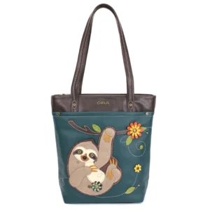 Deluxe Everyday Tote - Sloth - turquoise