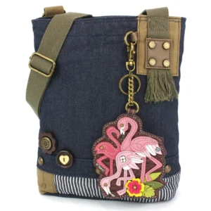 Patch Crossbody - Flamingo Group - denim