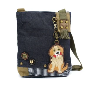 Patch Crossbody - Golden Retriever - denim