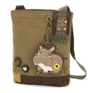 Patch Crossbody - Hippo - olive