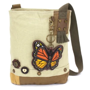 Patch Crossbody - Monarch Butterfly - sand
