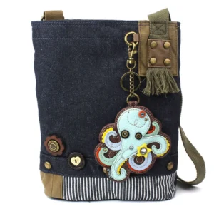 Patch Crossbody - Octopus - denim