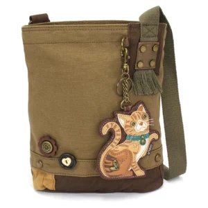 Patch Crossbody - Tabby Cat - orange - olive