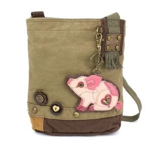 Patch Crossbody - Pig - olive