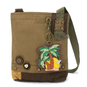 Patch Crossbody - Palm Tree - olive