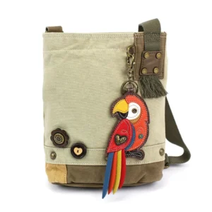 Patch Crossbody - Red Parrot - sand