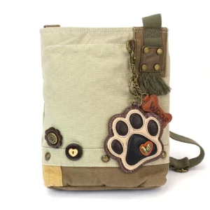 Patch Crossbody - Paw Print - ivory - sand