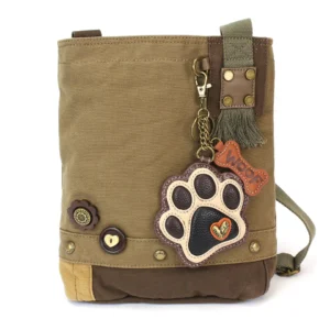 Patch Crossbody - Paw Print - ivory - olive