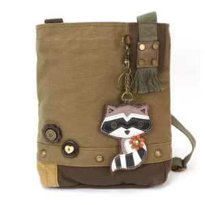 Patch Crossbody - Raccoon - olive