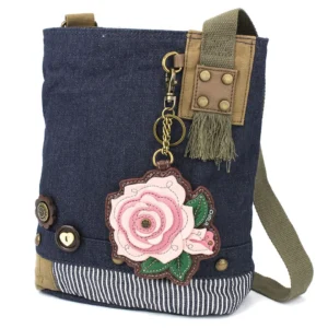 Patch Crossbody - Rose A - pink - denim