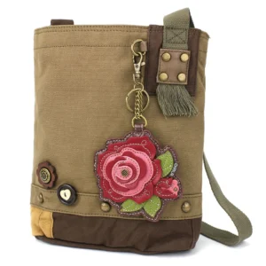 Patch Crossbody - Rose B - red - olive