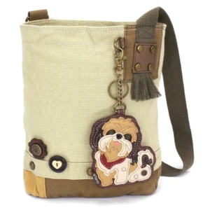 Patch Crossbody - Shih Tzu - brown - sand