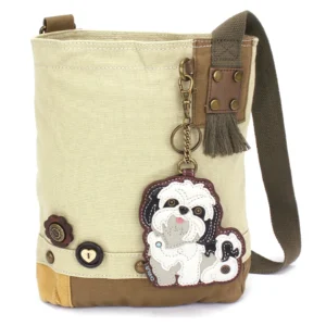 Patch Crossbody - Shih Tzu - white - sand