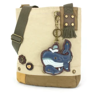Patch Crossbody - Whale Family - sand