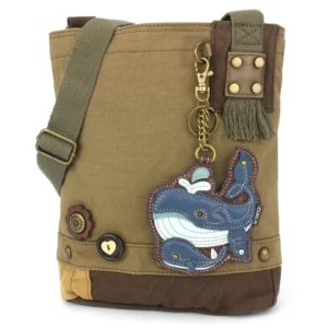 Patch Crossbody - Whale Family - olive