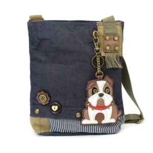 Patch Crossbody - Bulldog - denim