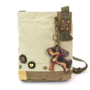 Patch Crossbody - Wiener Dog - sand