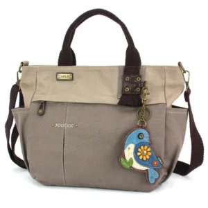 Multi Pocket Tote - Blue Bird - dark gray