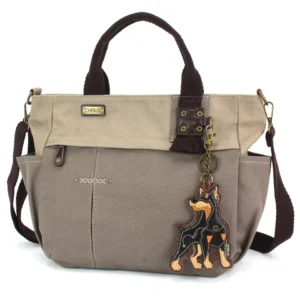 Multi Pocket Tote - Doberman - dark gray