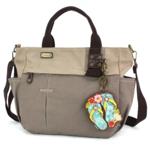 Multi Pocket Tote - Flip Flops - dark gray