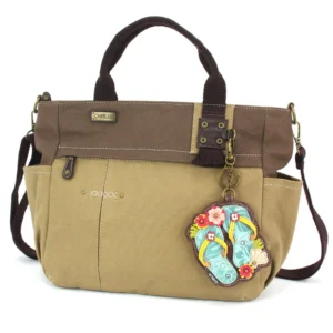 Multi Pocket Tote - Flip Flops - olive