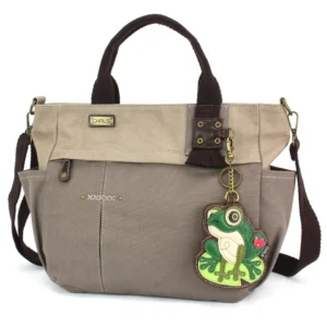 Multi Pocket Tote - Frog - dark gray