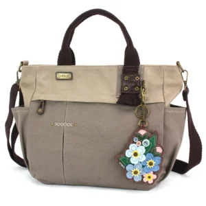 Multi Pocket Tote - Forget Me Not - dark gray