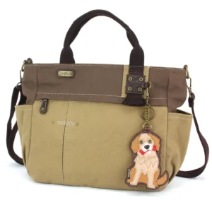 Multi Pocket Tote - Golden Retriever - olive