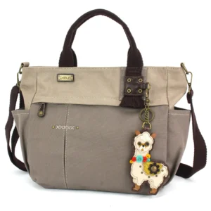 Multi Pocket Tote - Llama - dark gray