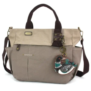 Multi Pocket Tote - Loon Bird - dark gray