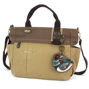 Multi Pocket Tote - Loon Bird - olive