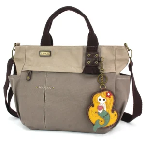 Multi Pocket Tote - Mermaid - dark gray