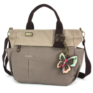 Multi Pocket Tote - New Butterfly - dark gray