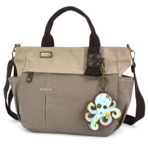 Multi Pocket Tote - Octopus - dark gray
