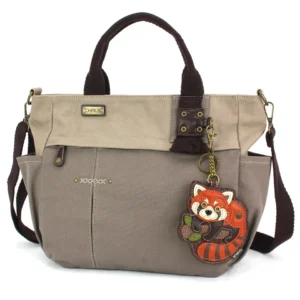 Multi Pocket Tote - Red Panda - dark gray