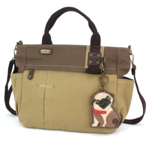 Multi Pocket Tote - Pug - olive