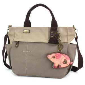 Multi Pocket Tote - Pig - dark gray