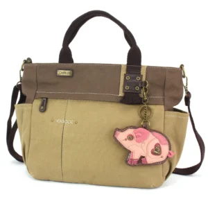 Multi Pocket Tote - Pig - olive