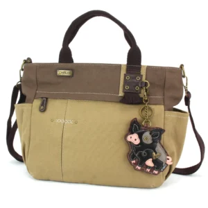 Multi Pocket Tote - Spotted Pig - black - olive
