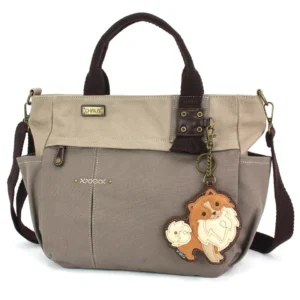 Multi Pocket Tote - Pomeranian - dark gray